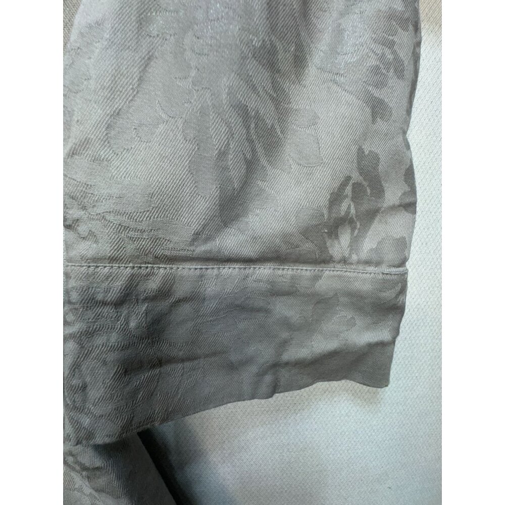 Chicos Womens Jacquard Utility Jacket Sze 3 Gray Drawstring Waist Travel - Picture 9 of 15
